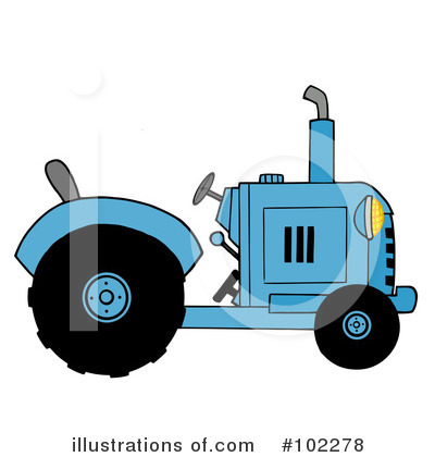 Royalty-Free (RF) Tractor Clipart Illustration by Hit Toon - Stock Sample #102278