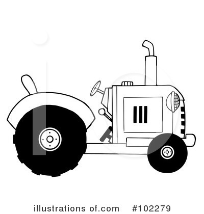 Royalty-Free (RF) Tractor Clipart Illustration by Hit Toon - Stock Sample #102279