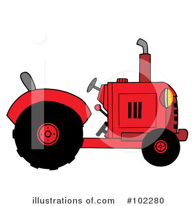 Royalty-Free (RF) Tractor Clipart Illustration by Hit Toon - Stock Sample #102280