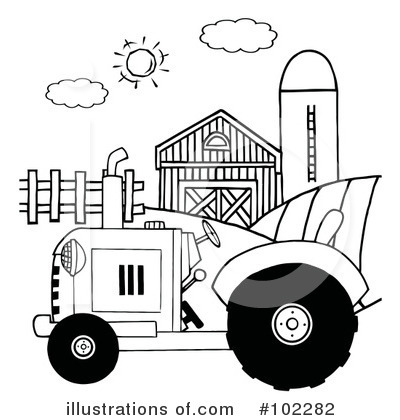 Royalty-Free (RF) Tractor Clipart Illustration by Hit Toon - Stock Sample #102282