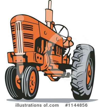 Royalty-Free (RF) Tractor Clipart Illustration by patrimonio - Stock Sample #1144856