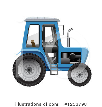 Royalty-Free (RF) Tractor Clipart Illustration by vectorace - Stock Sample #1253798