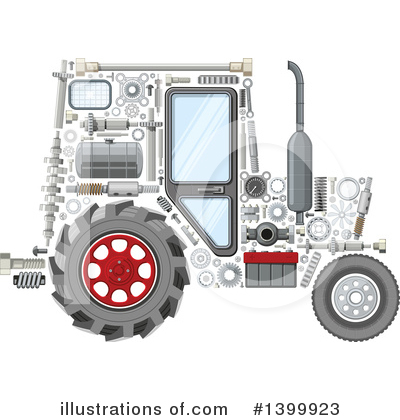 Royalty-Free (RF) Tractor Clipart Illustration by Vector Tradition SM - Stock Sample #1399923
