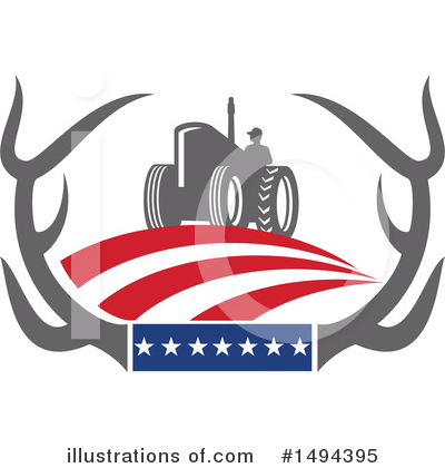 Royalty-Free (RF) Tractor Clipart Illustration by patrimonio - Stock Sample #1494395
