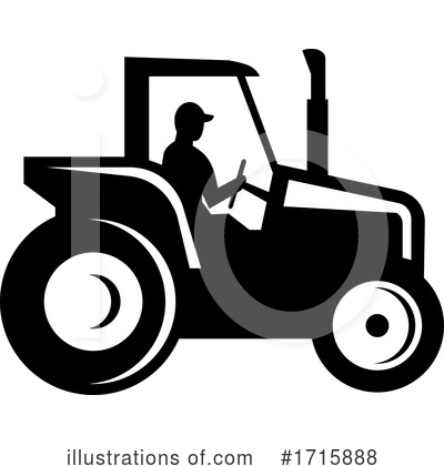 Royalty-Free (RF) Tractor Clipart Illustration by patrimonio - Stock Sample #1715888