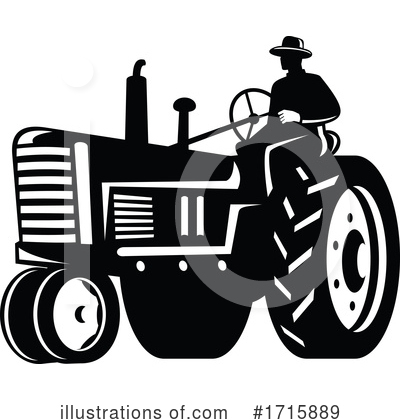 Royalty-Free (RF) Tractor Clipart Illustration by patrimonio - Stock Sample #1715889