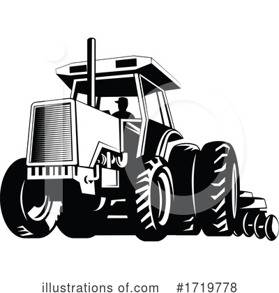 Royalty-Free (RF) Tractor Clipart Illustration by patrimonio - Stock Sample #1719778