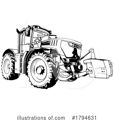 Royalty-Free (RF) Tractor Clipart Illustration by dero - Stock Sample #1794631
