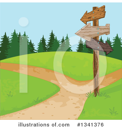 Royalty-Free (RF) Trail Clipart Illustration by Pushkin - Stock Sample #1341376