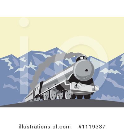 Royalty-Free (RF) Train Clipart Illustration by patrimonio - Stock Sample #1119337