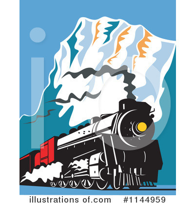 Royalty-Free (RF) Train Clipart Illustration by patrimonio - Stock Sample #1144959