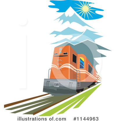 Royalty-Free (RF) Train Clipart Illustration by patrimonio - Stock Sample #1144963