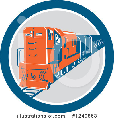 Royalty-Free (RF) Train Clipart Illustration by patrimonio - Stock Sample #1249863