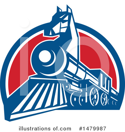 Royalty-Free (RF) Train Clipart Illustration by patrimonio - Stock Sample #1479987