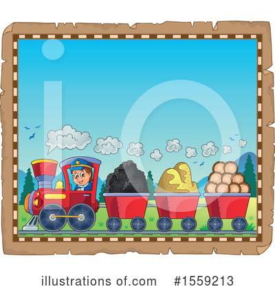 Royalty-Free (RF) Train Clipart Illustration by visekart - Stock Sample #1559213