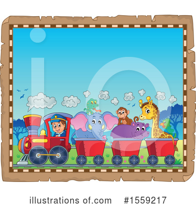 Royalty-Free (RF) Train Clipart Illustration by visekart - Stock Sample #1559217