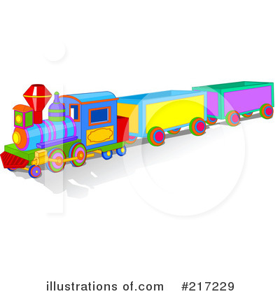 Royalty-Free (RF) Train Clipart Illustration by Pushkin - Stock Sample #217229