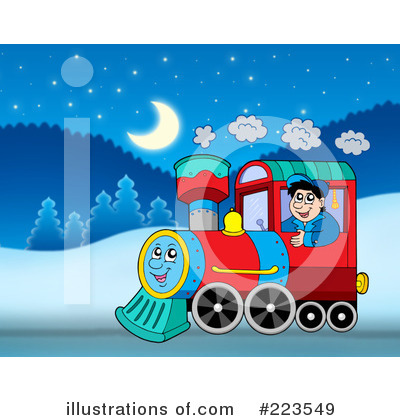 Royalty-Free (RF) Train Clipart Illustration by visekart - Stock Sample #223549