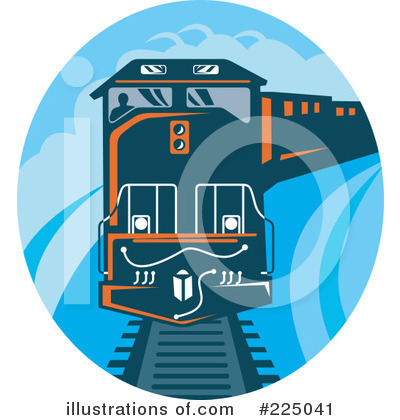Royalty-Free (RF) Train Clipart Illustration by patrimonio - Stock Sample #225041