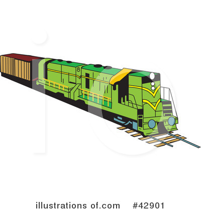 Royalty-Free (RF) Train Clipart Illustration by Dennis Holmes Designs - Stock Sample #42901