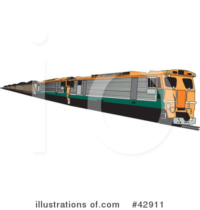 Royalty-Free (RF) Train Clipart Illustration by Dennis Holmes Designs - Stock Sample #42911