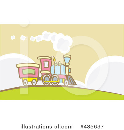 Royalty-Free (RF) Train Clipart Illustration by xunantunich - Stock Sample #435637