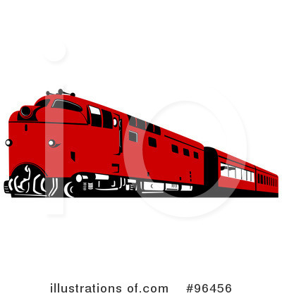 Royalty-Free (RF) Train Clipart Illustration by patrimonio - Stock Sample #96456
