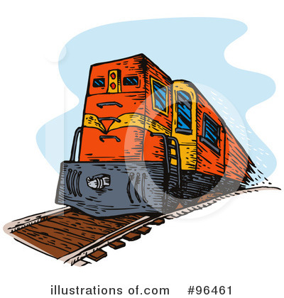 Royalty-Free (RF) Train Clipart Illustration by patrimonio - Stock Sample #96461