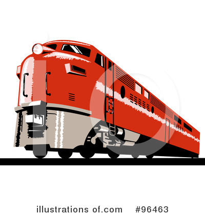 Royalty-Free (RF) Train Clipart Illustration by patrimonio - Stock Sample #96463