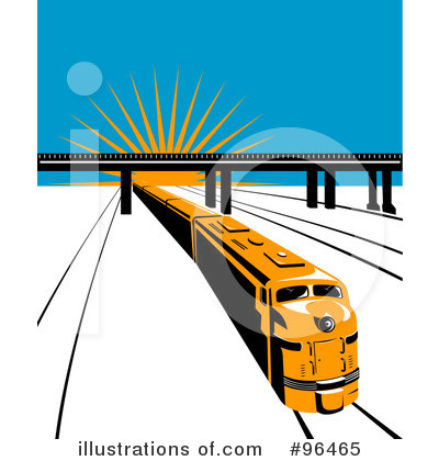 Royalty-Free (RF) Train Clipart Illustration by patrimonio - Stock Sample #96465