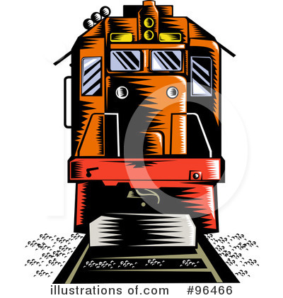 Royalty-Free (RF) Train Clipart Illustration by patrimonio - Stock Sample #96466