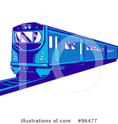 Royalty-Free (RF) Train Clipart Illustration by patrimonio - Stock Sample #96477