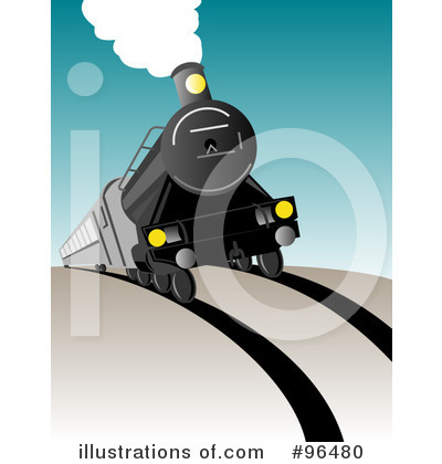 Royalty-Free (RF) Train Clipart Illustration by patrimonio - Stock Sample #96480