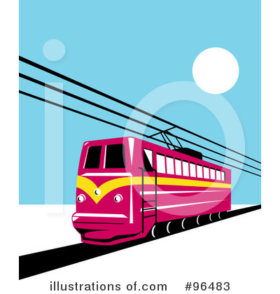 Royalty-Free (RF) Train Clipart Illustration by patrimonio - Stock Sample #96483