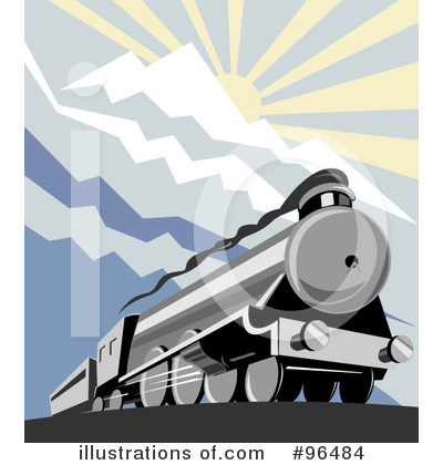 Royalty-Free (RF) Train Clipart Illustration by patrimonio - Stock Sample #96484