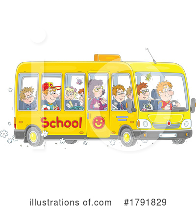 School Bus Clipart #1791829 by Alex Bannykh