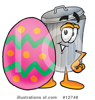 Royalty-Free (RF) Trash Can Character Clipart Illustration by Mascot Junction - Stock Sample #12748