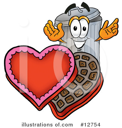 Royalty-Free (RF) Trash Can Character Clipart Illustration by Mascot Junction - Stock Sample #12754
