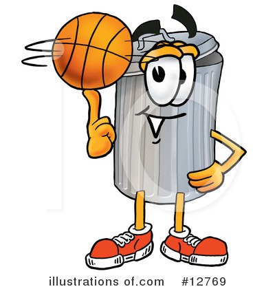 Royalty-Free (RF) Trash Can Character Clipart Illustration by Mascot Junction - Stock Sample #12769