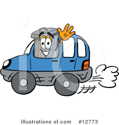 Royalty-Free (RF) Trash Can Character Clipart Illustration by Mascot Junction - Stock Sample #12773