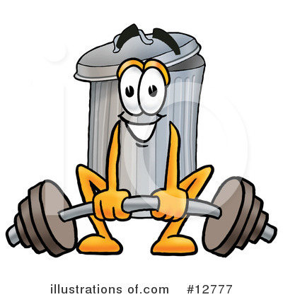 Royalty-Free (RF) Trash Can Character Clipart Illustration by Mascot Junction - Stock Sample #12777