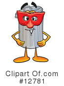 Trash Can Character Clipart #12781 by Mascot Junction