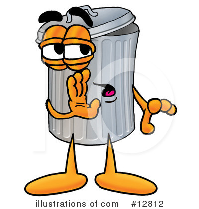 Royalty-Free (RF) Trash Can Character Clipart Illustration by Mascot Junction - Stock Sample #12812