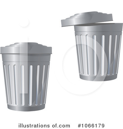 Trash Can Clipart #1066179 by Vector Tradition SM