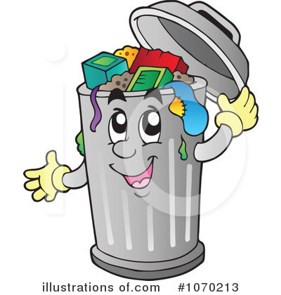 Royalty-Free (RF) Trash Can Clipart Illustration by visekart - Stock Sample #1070213