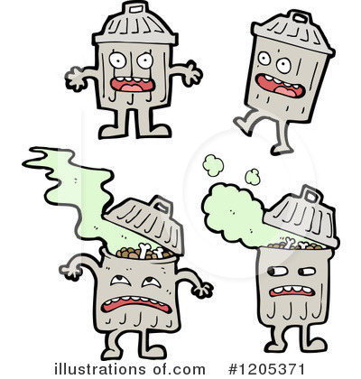 Royalty-Free (RF) Trash Can Clipart Illustration by lineartestpilot - Stock Sample #1205371