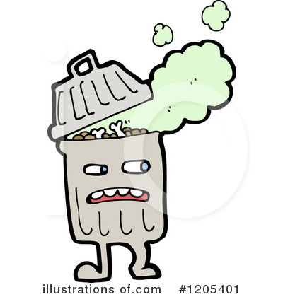 Royalty-Free (RF) Trash Can Clipart Illustration by lineartestpilot - Stock Sample #1205401