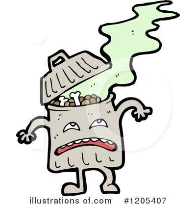 Royalty-Free (RF) Trash Can Clipart Illustration by lineartestpilot - Stock Sample #1205407