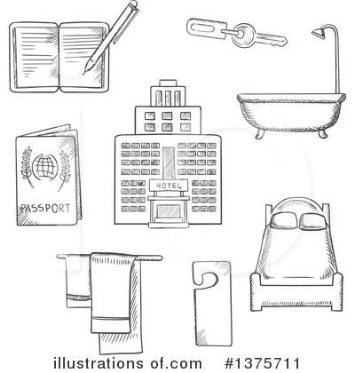 Bed Clipart #1375711 by Vector Tradition SM