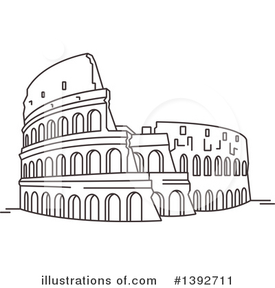 Coliseum Clipart #1392711 by Vector Tradition SM